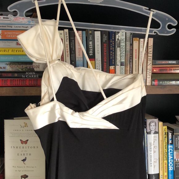 2000s Vintage One Shoulder Black Tie Prom/Formal Gown - Picture 5 of 6